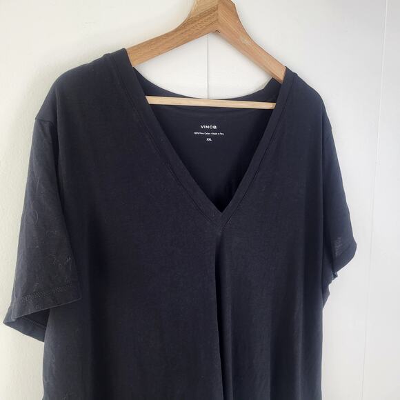 VINCE Essential Pima Cotton V-Neck Short Sleeve T-Shirt | XXL - Picture 6 of 12